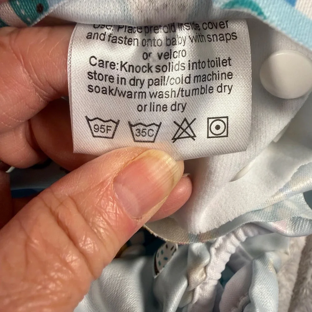Fox Kit Diapers Set of 4 Adjustable Pocket Diaper Covers Blue Owl Print